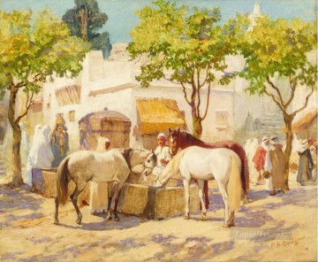 EN LA FUENTE ARGEL Frederick Arthur Bridgman Arab Pinturas al óleo